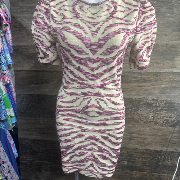 Free People Pink and White Cream Bodycon Mini Dress - Picture 1 of 7